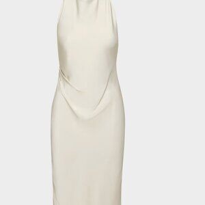 Babaton AUDIENCE SATIN DRESS MATTE PEARL
